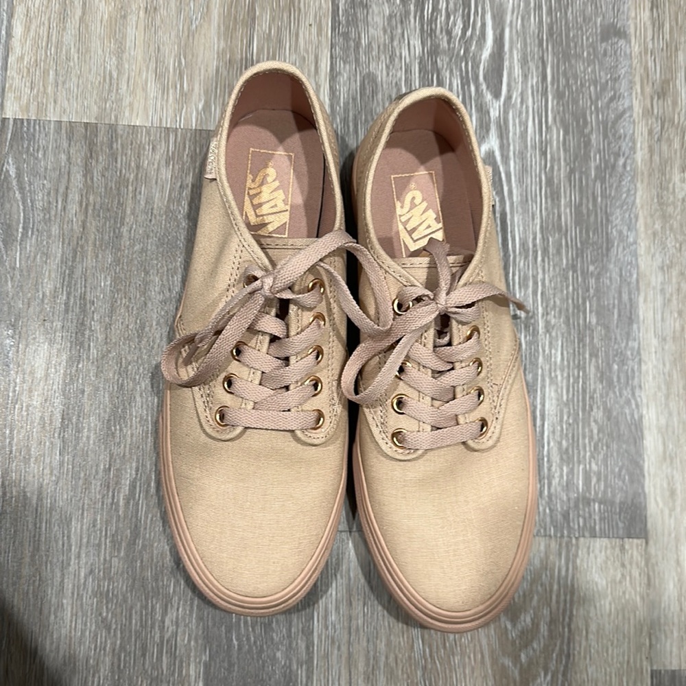 Pink and rose gold vans